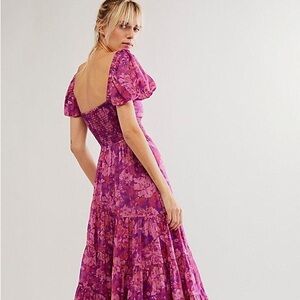 Free People Sun-Drenched Short Sleeve Maxi Dress